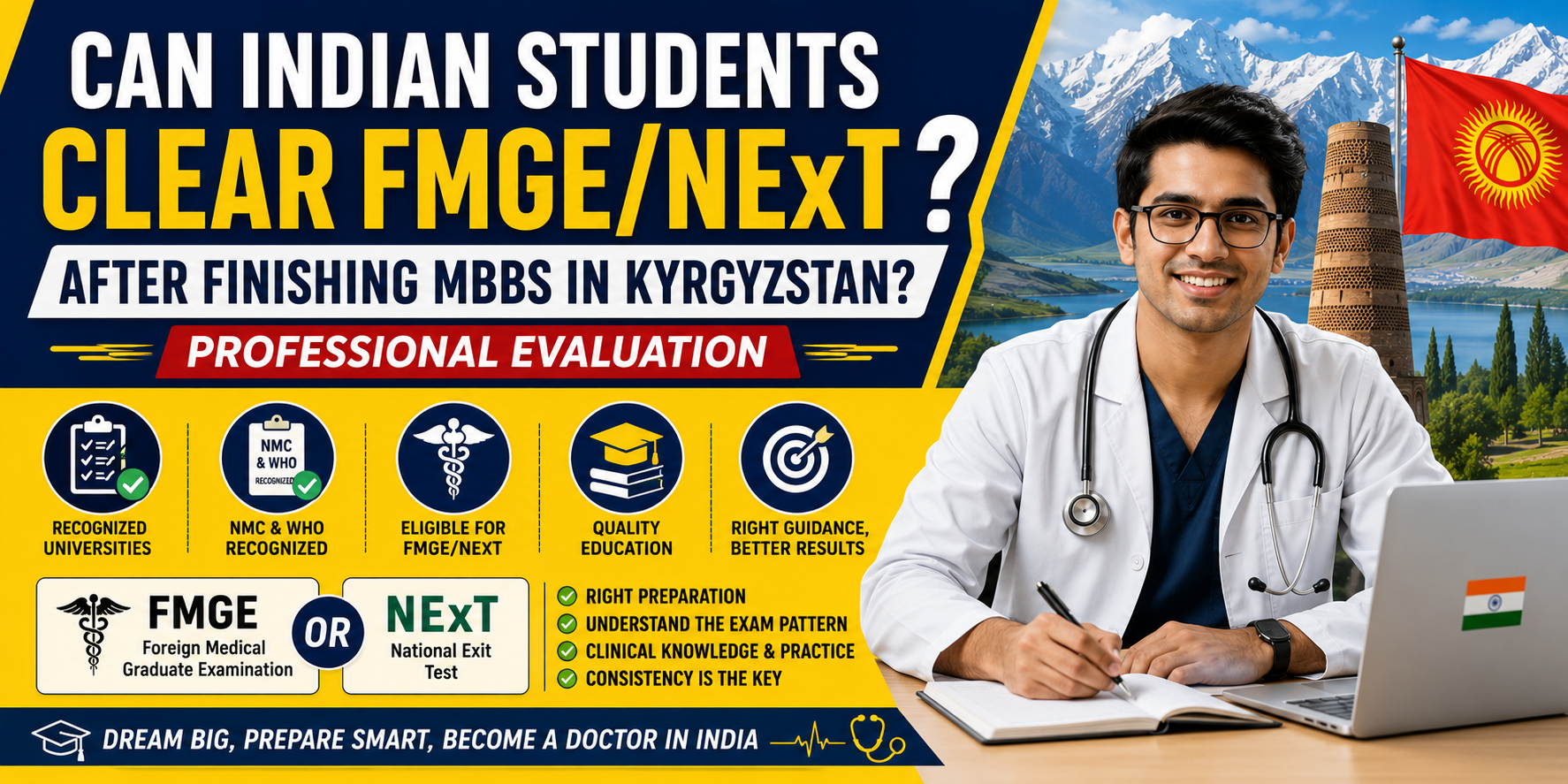 Can Indian Students Clear FMGE/NExT After Finishing MBBS in Kyrgyzstan? Professional Evaluation